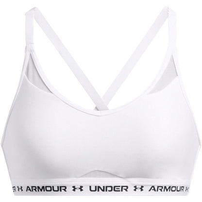 White - Front - Under Armour Womens-Ladies Cross Back Sports Bra