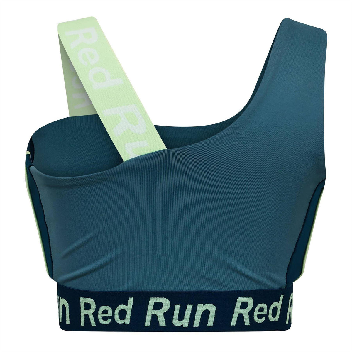 Green - Back - Red Run Womens-Ladies Skyline Colour Block Sports Bra