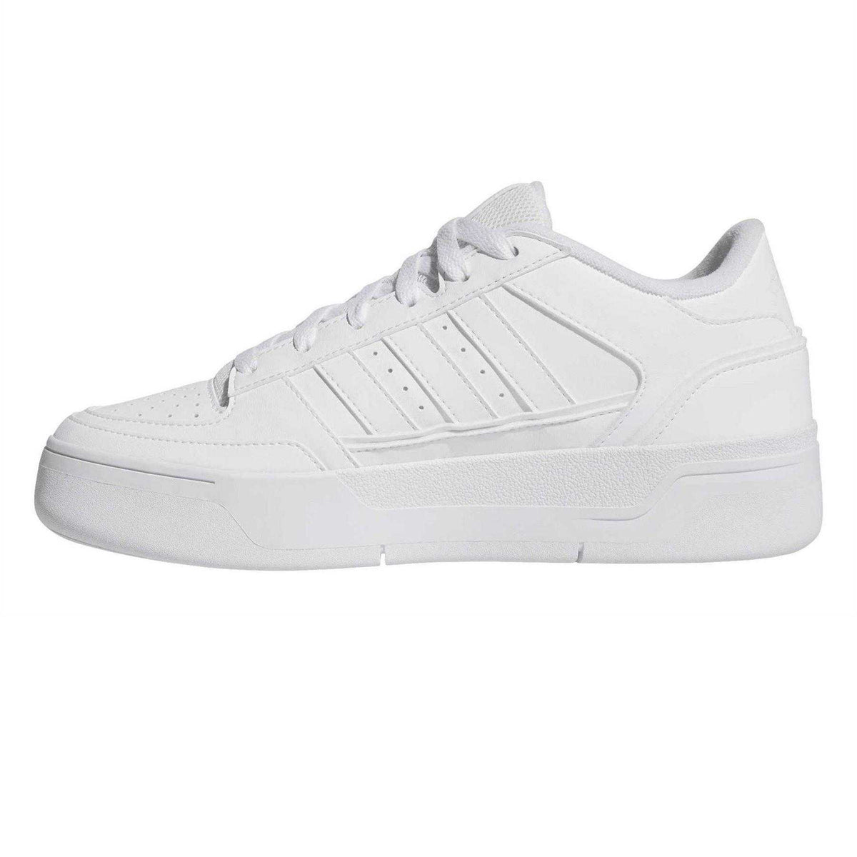 White - Side - Adidas Womens-Ladies Break Start Platform Trainers