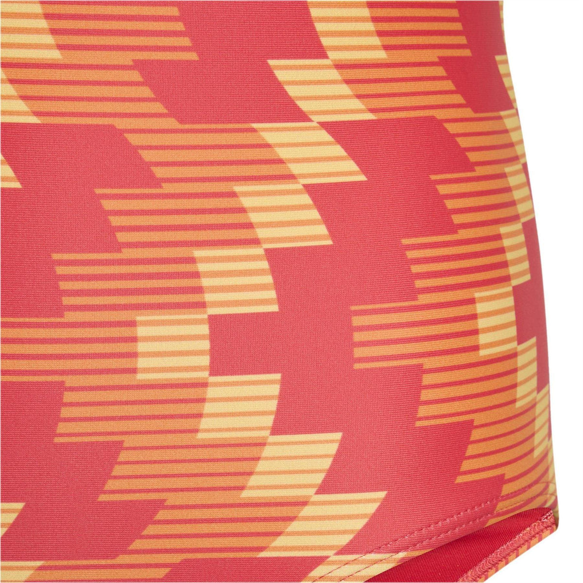 Lucid Red - Lifestyle - Adidas Girls Geometric Pattern One Piece Swimsuit