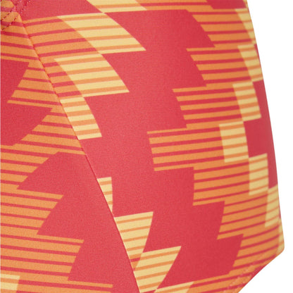 Lucid Red - Pack Shot - Adidas Girls Geometric Pattern One Piece Swimsuit