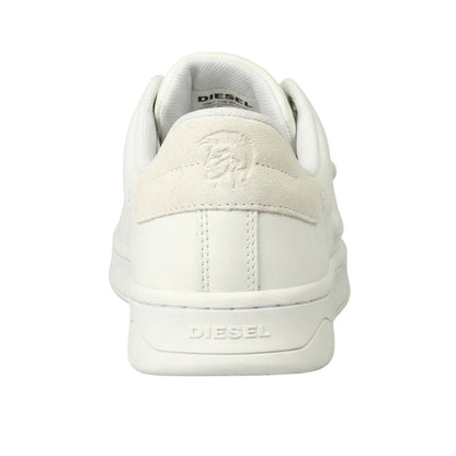 White - Back - Diesel Mens S Athene Leather Flat Trainers