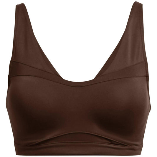 Brown - Front - Under Armour Womens-Ladies Spaghetti Strap Sports Bra