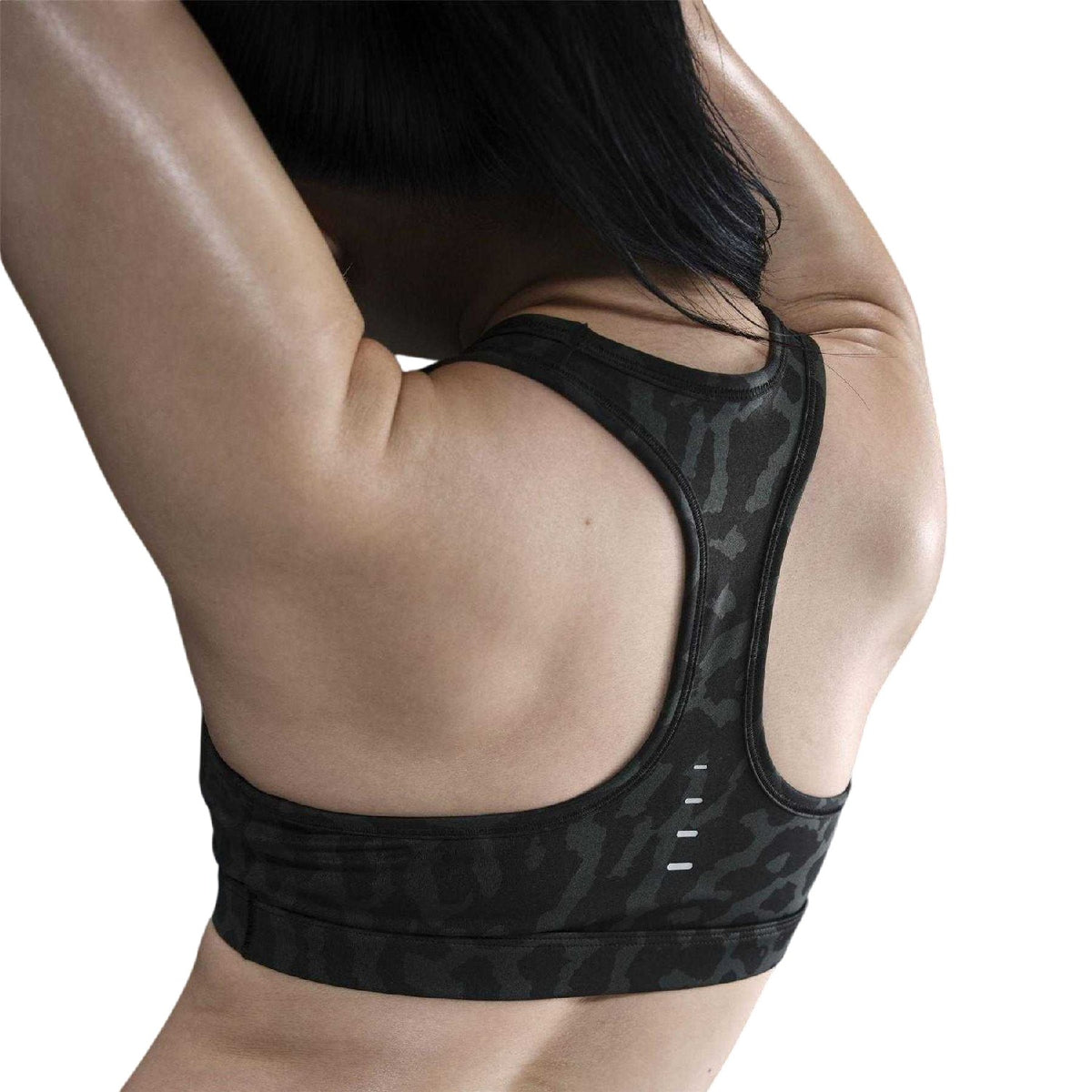 Black Silver - Back - Nike Womens-Ladies Swoosh Sports Bra