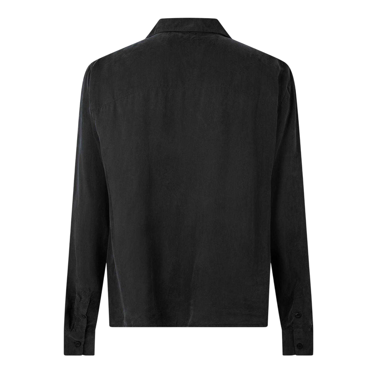 Black - Back - Belier Mens Plain Long-Sleeved Shirt