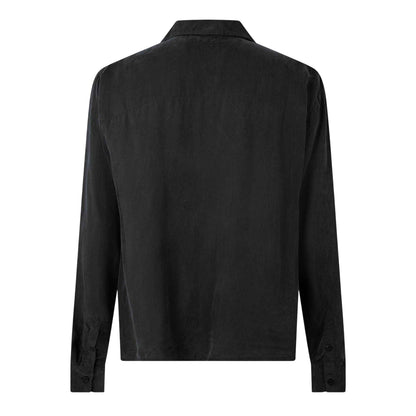 Black - Back - Belier Mens Plain Long-Sleeved Shirt