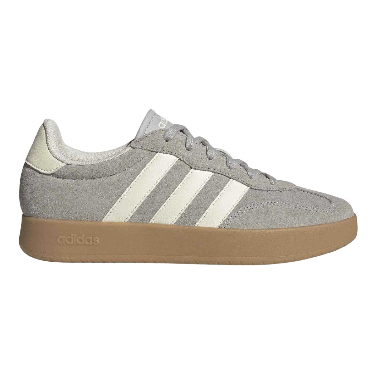 Grey-Cream - Front - Adidas Mens Barreda 99 Suede Flat Trainers