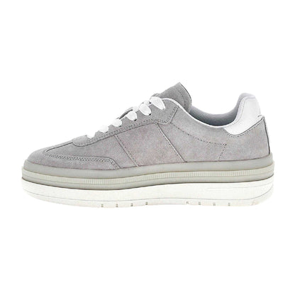 Mushroom - Side - Lotto Womens-Ladies Suede Low Cut Platform Trainers