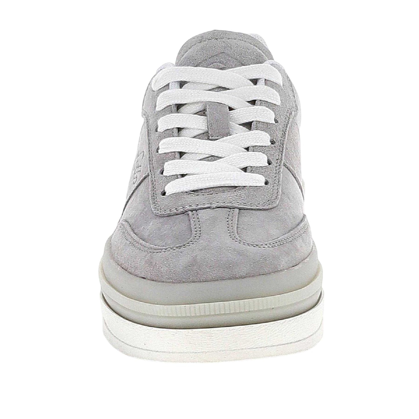 Mushroom - Lifestyle - Lotto Womens-Ladies Suede Low Cut Platform Trainers