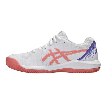 White-Pink - Back - Asics Womens-Ladies Gel Dedicate 8 Trainers