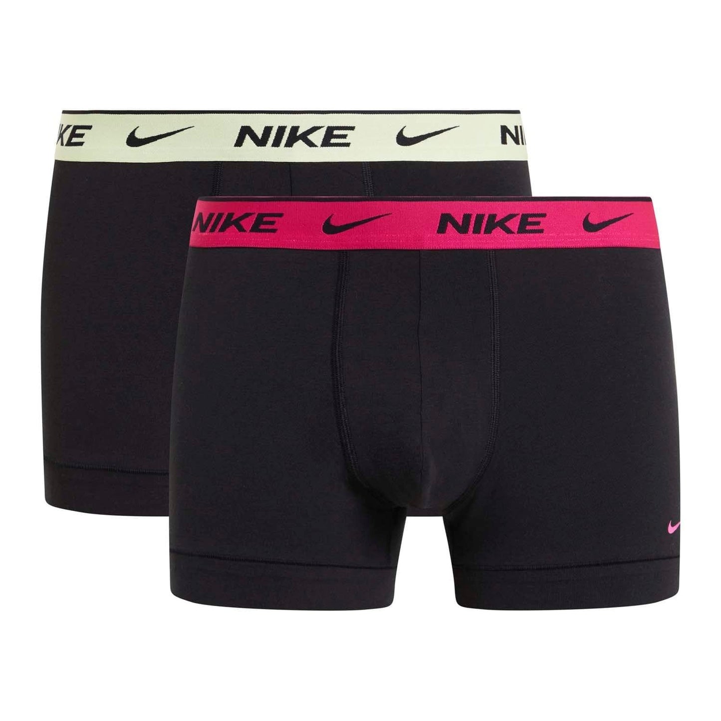 Black-Pink-Yellow - Front - Nike Mens Boxer Shorts (Pack of 2)