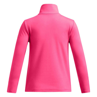 Pink - Back - Under Armour Girls Motion Woven Track Jacket