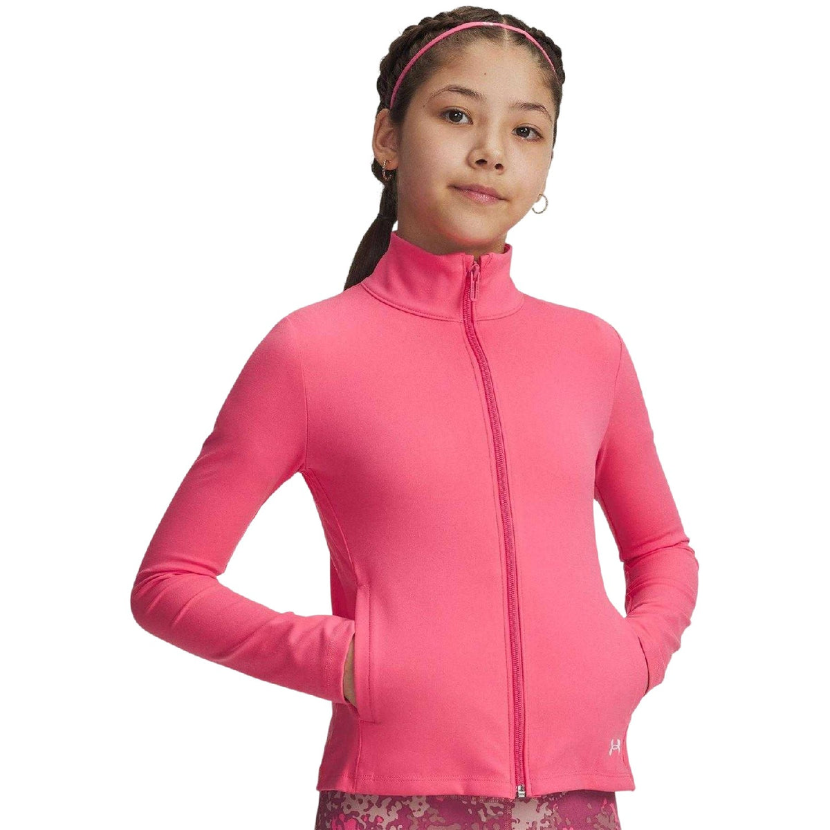 Pink - Lifestyle - Under Armour Girls Motion Woven Track Jacket
