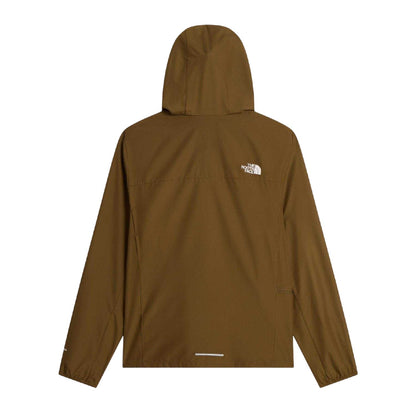 Nut Brown - Back - The North Face Mens Windproof Packaway Hooded Jacket