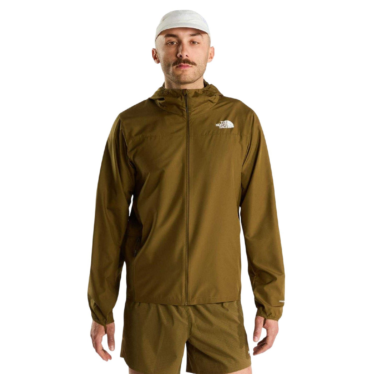Nut Brown - Side - The North Face Mens Windproof Packaway Hooded Jacket