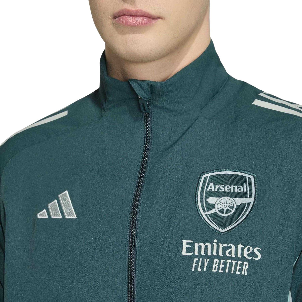 Green - Side - Adidas Mens Arsenal FC Side Pocket Track Jacket
