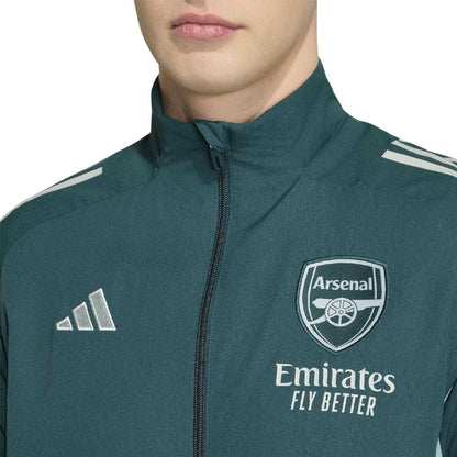 Green - Side - Adidas Mens Arsenal FC Side Pocket Track Jacket