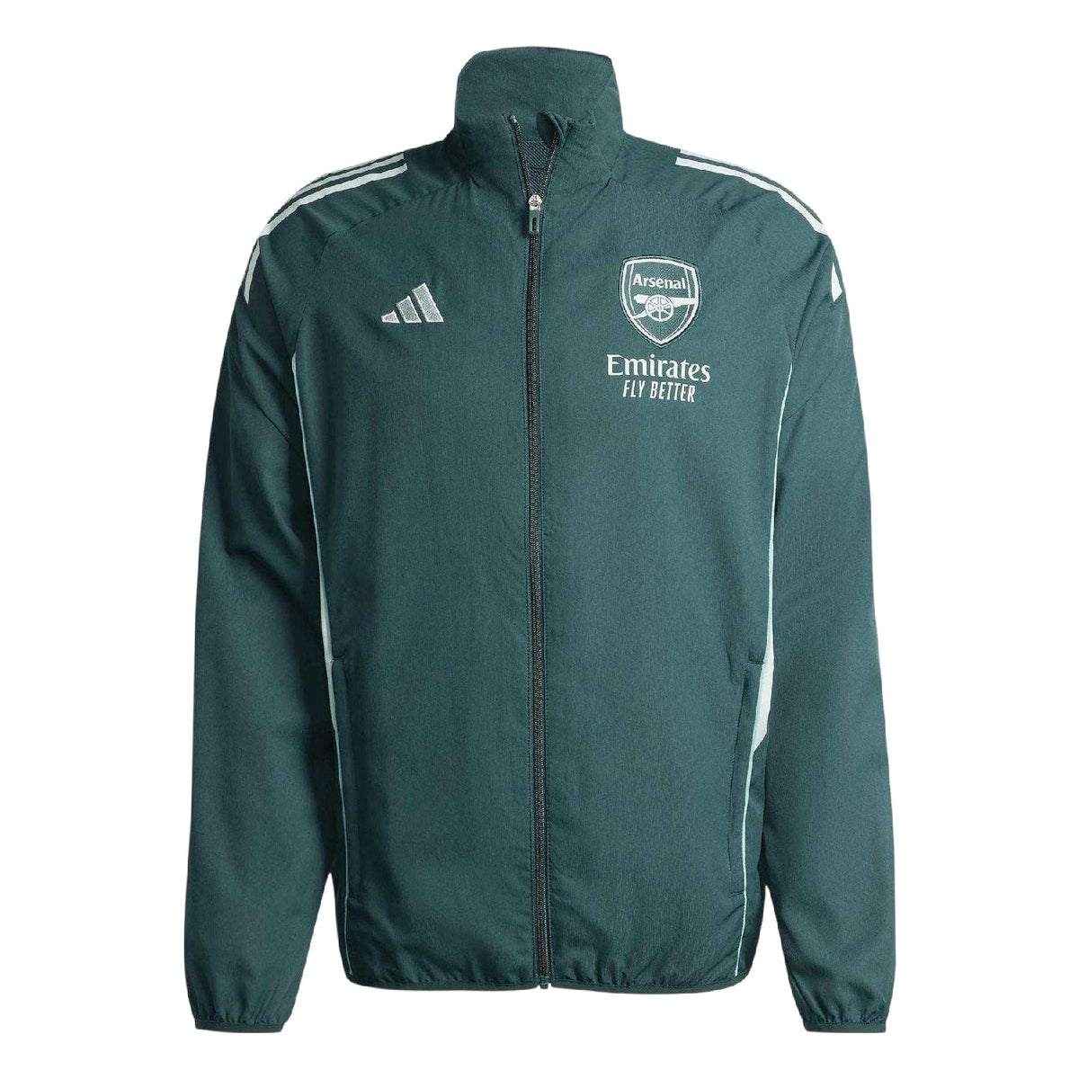 Green - Front - Adidas Mens Arsenal FC Side Pocket Track Jacket