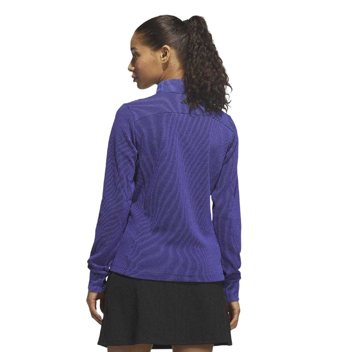 Indigo - Back - Adidas Womens-Ladies Textured Jacket