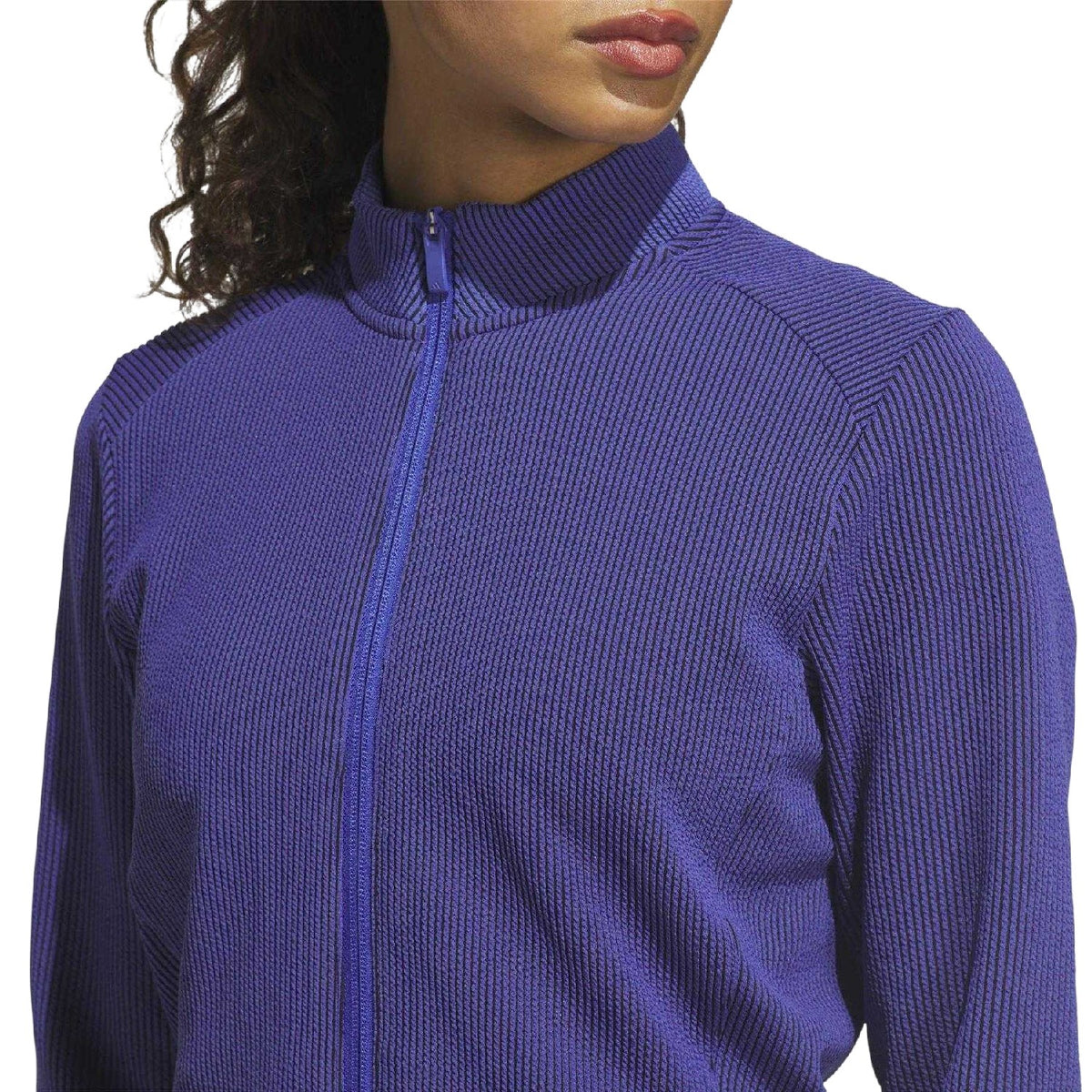 Indigo - Side - Adidas Womens-Ladies Textured Jacket