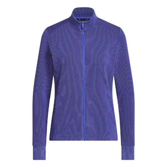Indigo - Front - Adidas Womens-Ladies Textured Jacket