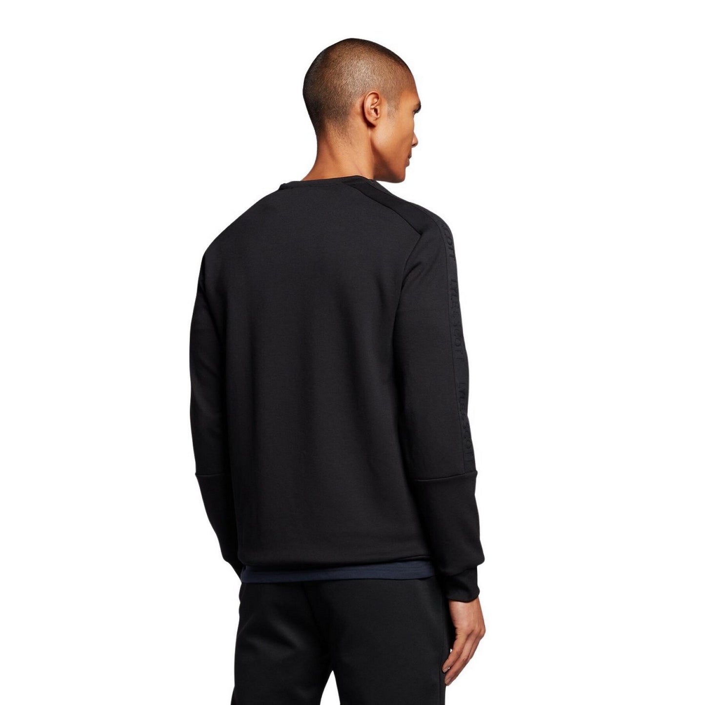 Black - Back - Lyle & Scott Mens Brand Crew Neck Sweatshirt