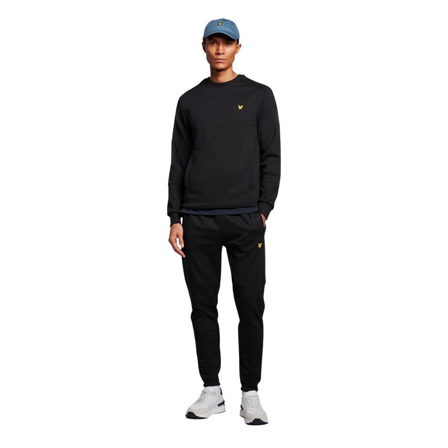 Black - Pack Shot - Lyle & Scott Mens Brand Crew Neck Sweatshirt
