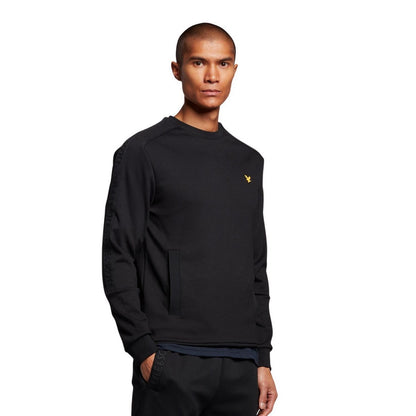 Black - Lifestyle - Lyle & Scott Mens Brand Crew Neck Sweatshirt