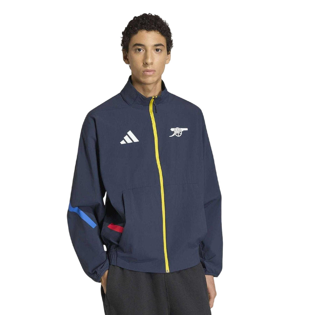 Night Navy - Side - Adidas Mens Anthem Arsenal FC Lightweight Track Jacket