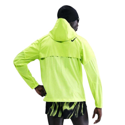 Volt-Black - Back - Nike Mens Storm-FIT Hooded Running Jacket