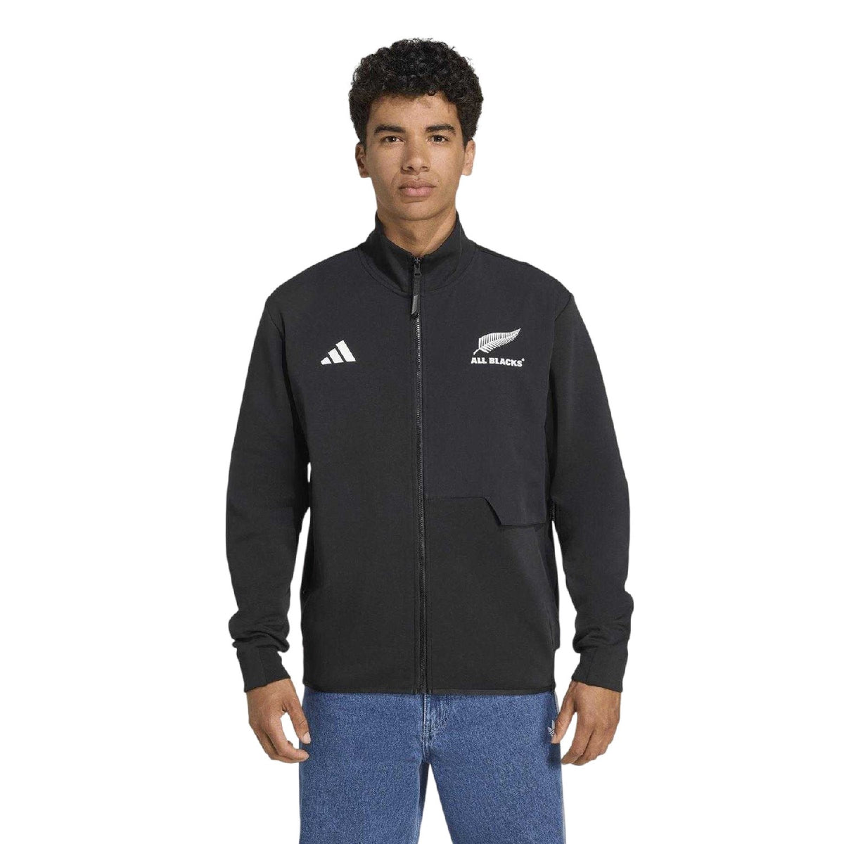 Black - Lifestyle - Adidas Mens Anthem New Zealand All Blacks Track Jacket