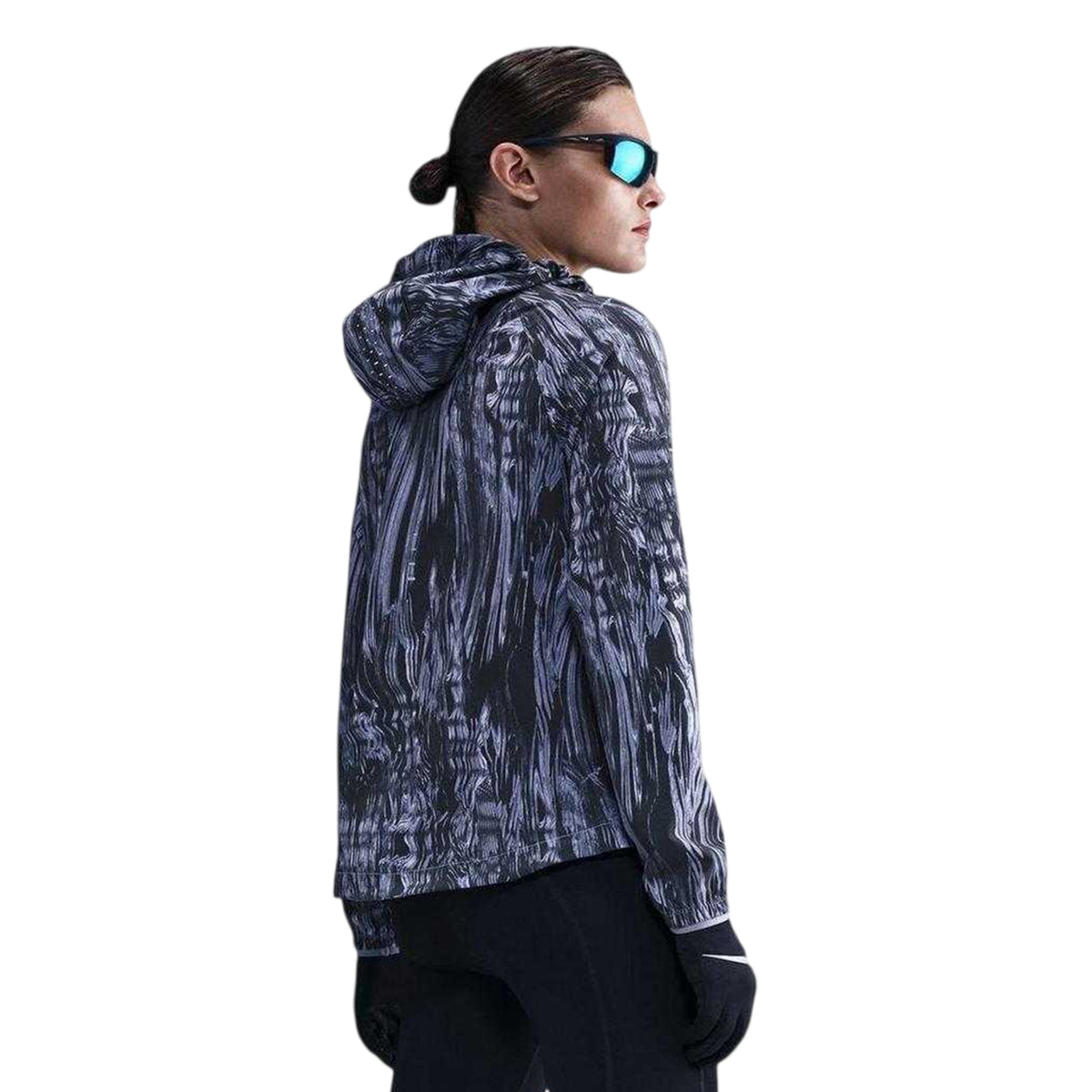 Indigo - Back - Nike Womens-Ladies Swift Marble Hooded Jacket
