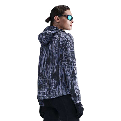 Indigo - Back - Nike Womens-Ladies Swift Marble Hooded Jacket
