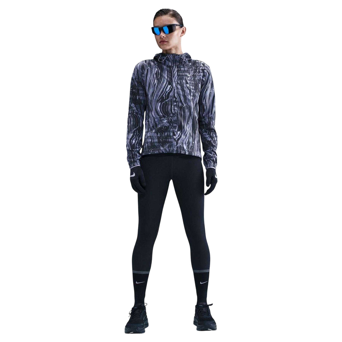 Indigo - Lifestyle - Nike Womens-Ladies Swift Marble Hooded Jacket