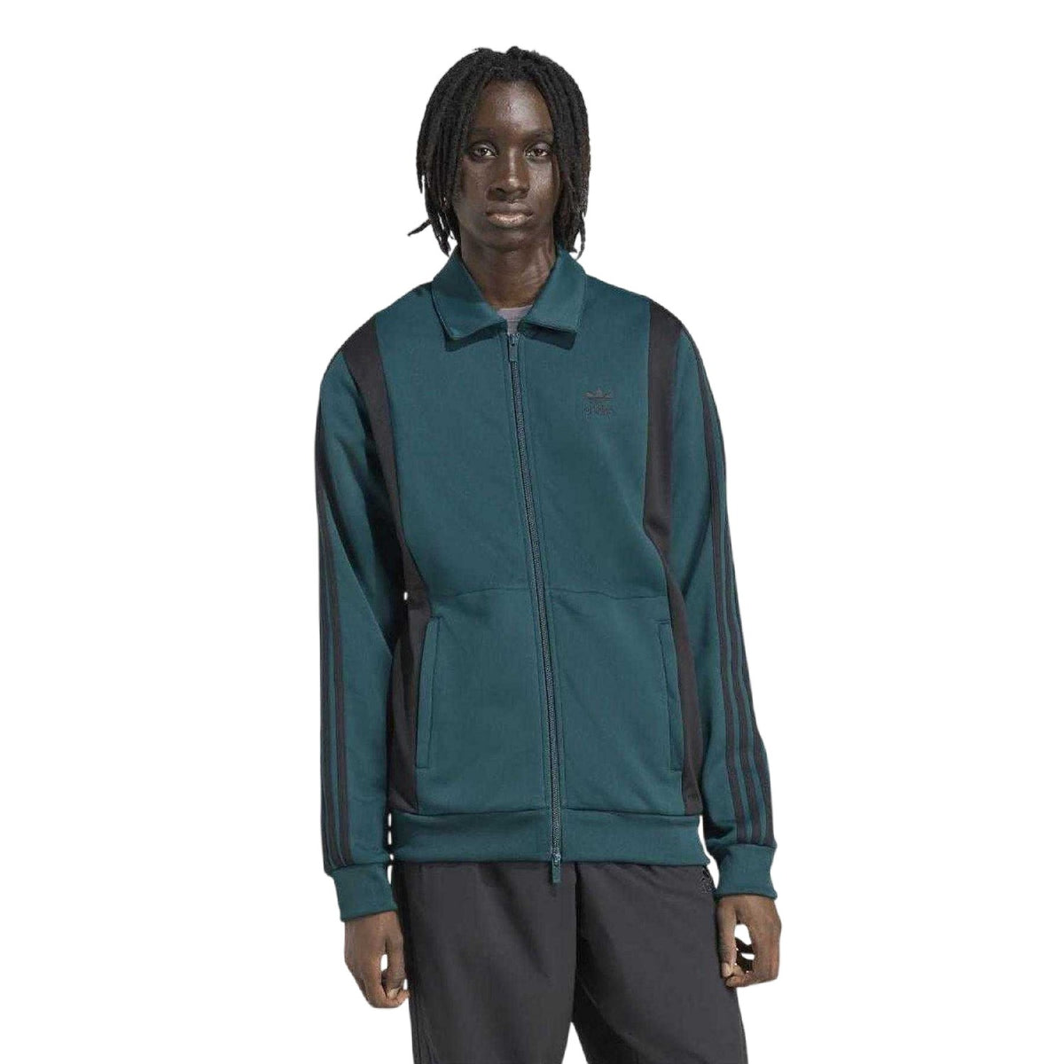 Aurora Green-Ivy - Side - Adidas Mens Adicolor Colour Block Recycled Polyester Regular Track Top