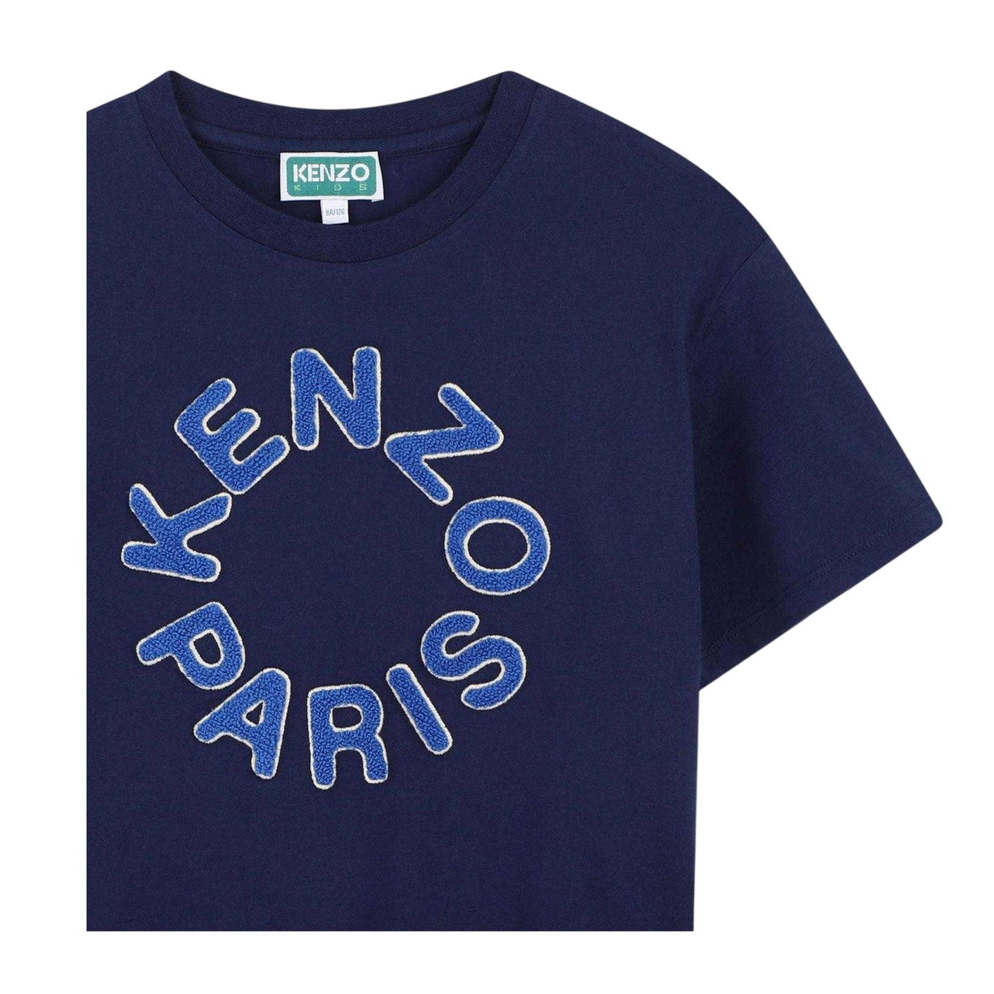 Navy Blue - Side - Kenzo Childrens-Kids Logo T-Shirt