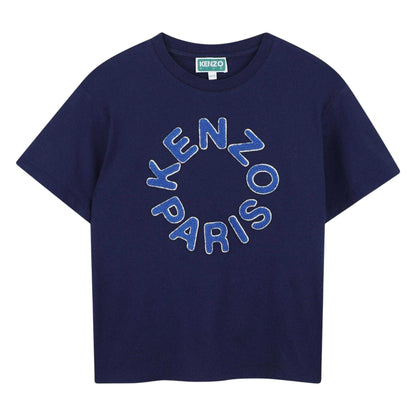Navy Blue - Front - Kenzo Childrens-Kids Logo T-Shirt