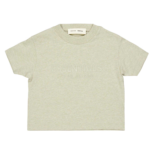 Heather Stone - Front - Fear Of God Essentials Childrens-Kids Embossed Logo T-Shirt