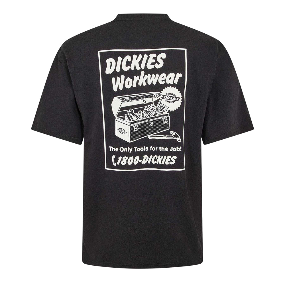 Black - Back - Dickies Mens Logo T-Shirt
