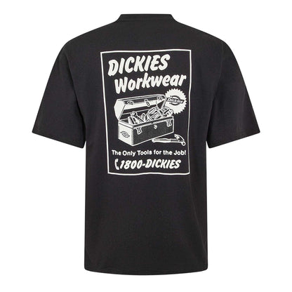 Black - Back - Dickies Mens Logo T-Shirt