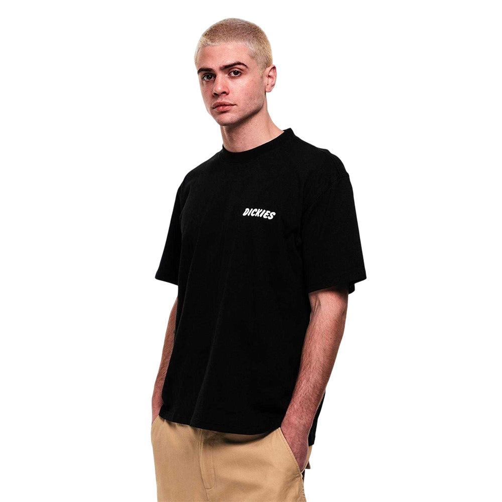 Black - Side - Dickies Mens Logo T-Shirt