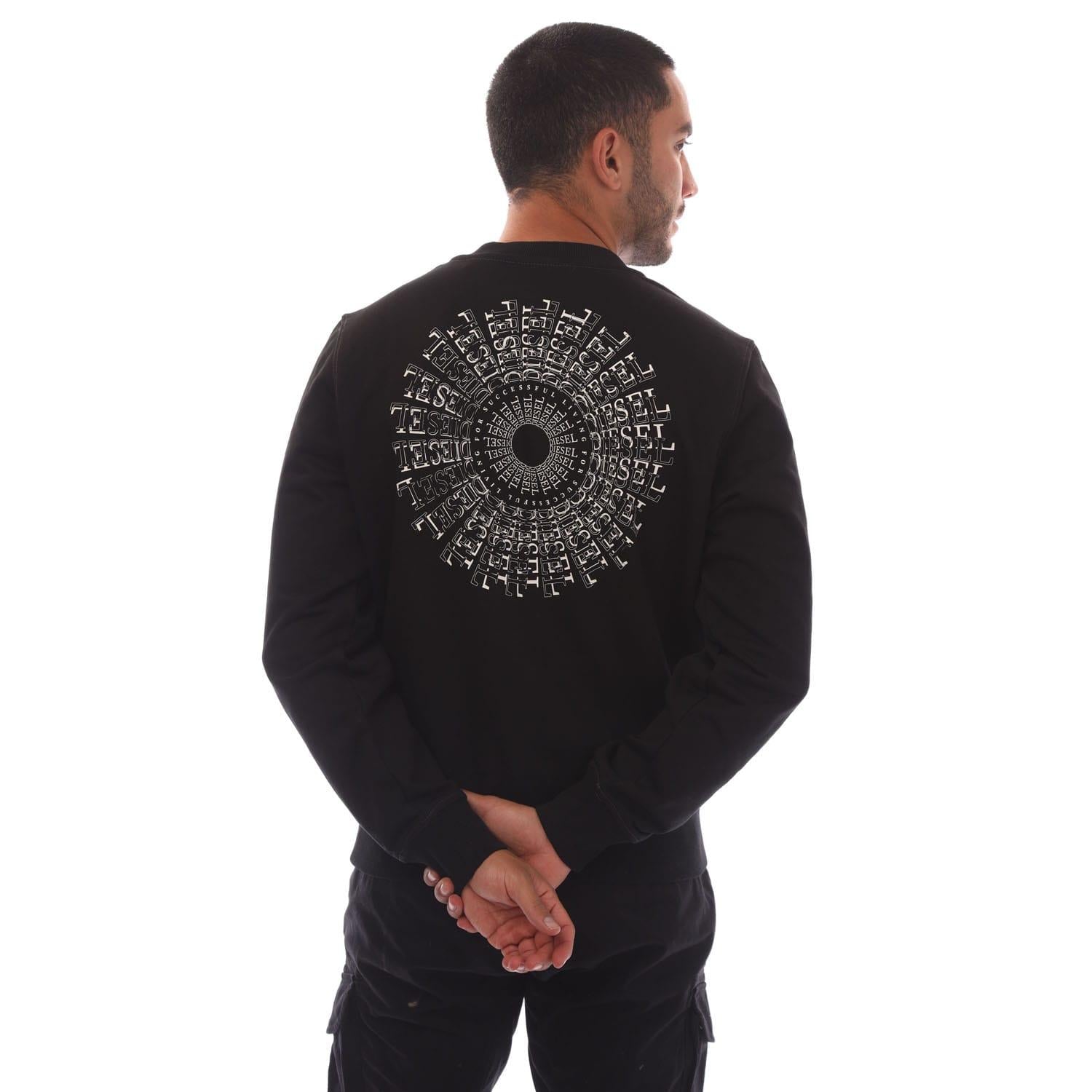 Black - Back - Diesel Mens S-Ginn-K41 Sweatshirt