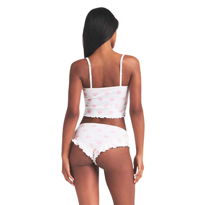 Snow White - Back - Skims Womens-Ladies Hearts Pointelle Pyjama Set