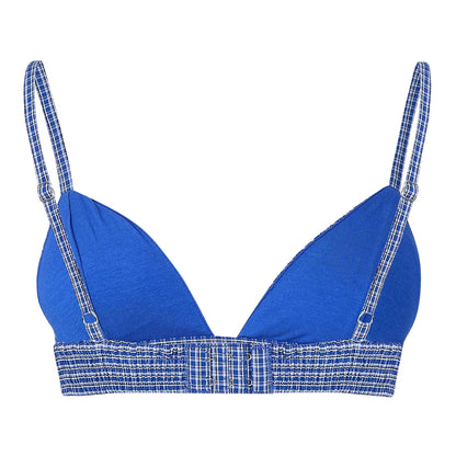 Blue - Back - WRSTBHVR Womens-Ladies Tavin Plaid Bralette