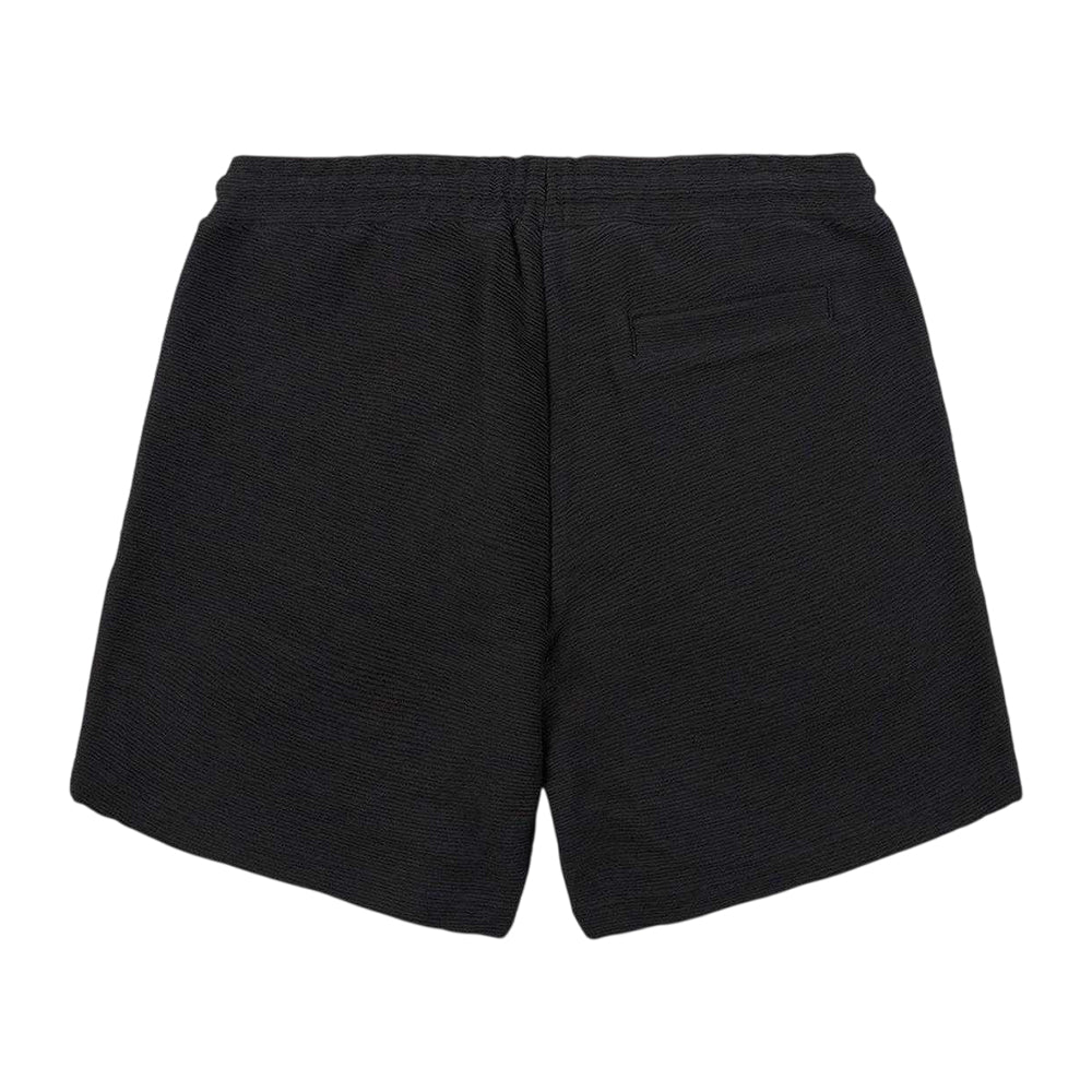 Black - Back - Prevu Mens Ottoman Woven Shorts