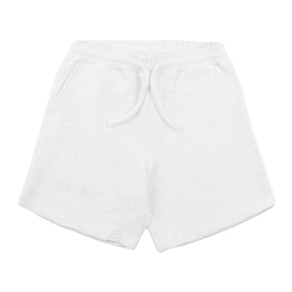 White - Front - Prevu Mens Ottoman Woven Shorts
