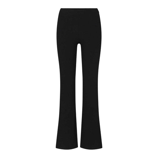 Obsidian Black - Front - Skims Womens-Ladies Essential Mid Rise Fitted And Flared Bell-Bottoms