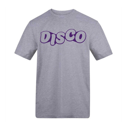 Grey - Front - AWD Unisex Adult Disco T-Shirt