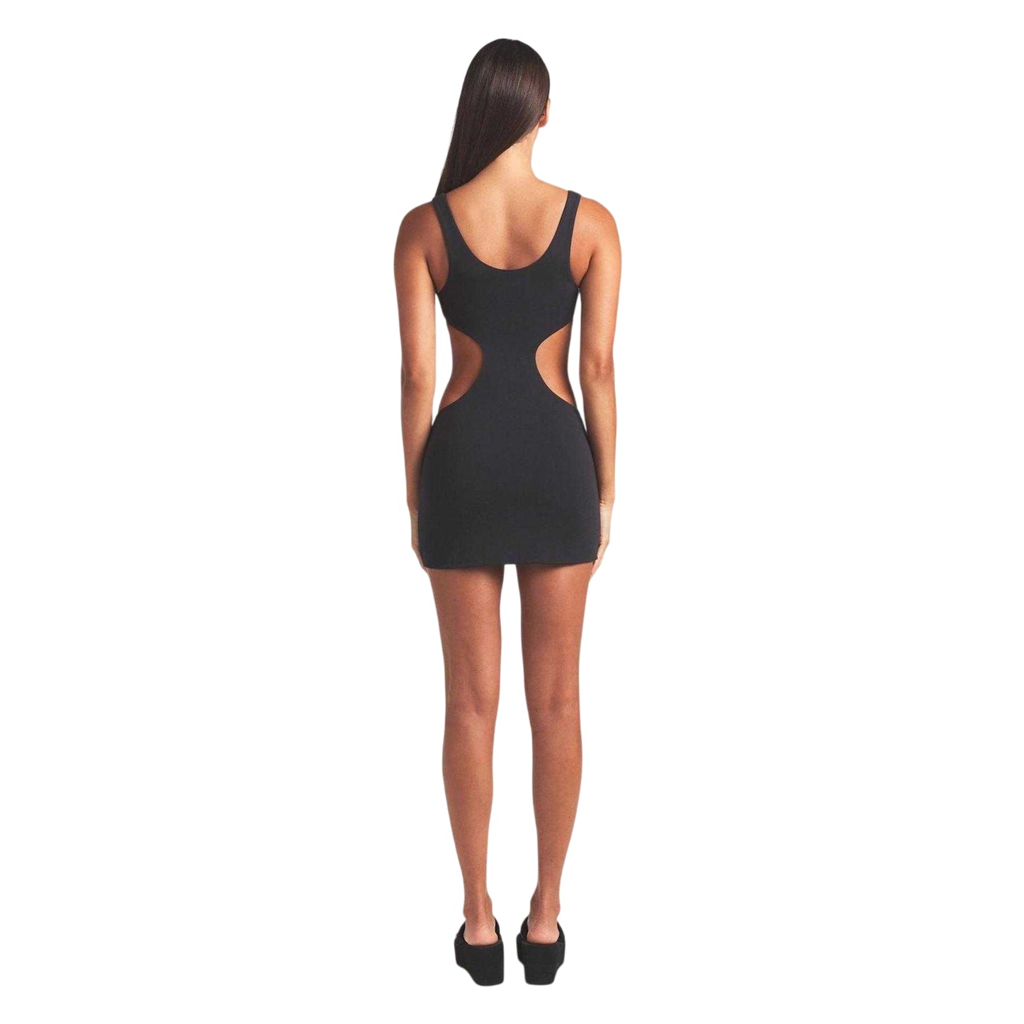 Soot Grey - Back - Skims Womens-Ladies Cut Out Mini Dress