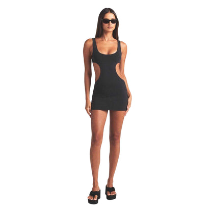Soot Grey - Side - Skims Womens-Ladies Cut Out Mini Dress